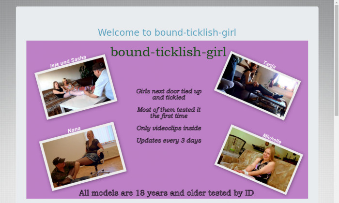 bound ticklish girl