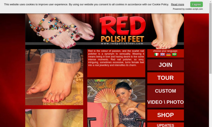 red polish feet