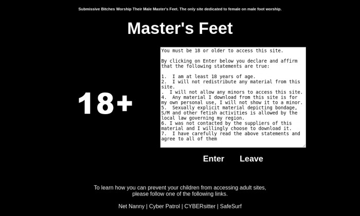 masters feet